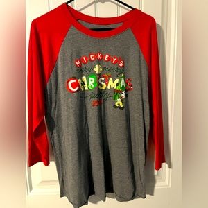 2019 Disney Parks Mickey's Very Merry Christmas Party Shirt Adult L Raglan
